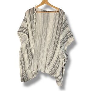 Aerie Fringed Open-Face Fringed Cape Cardigan